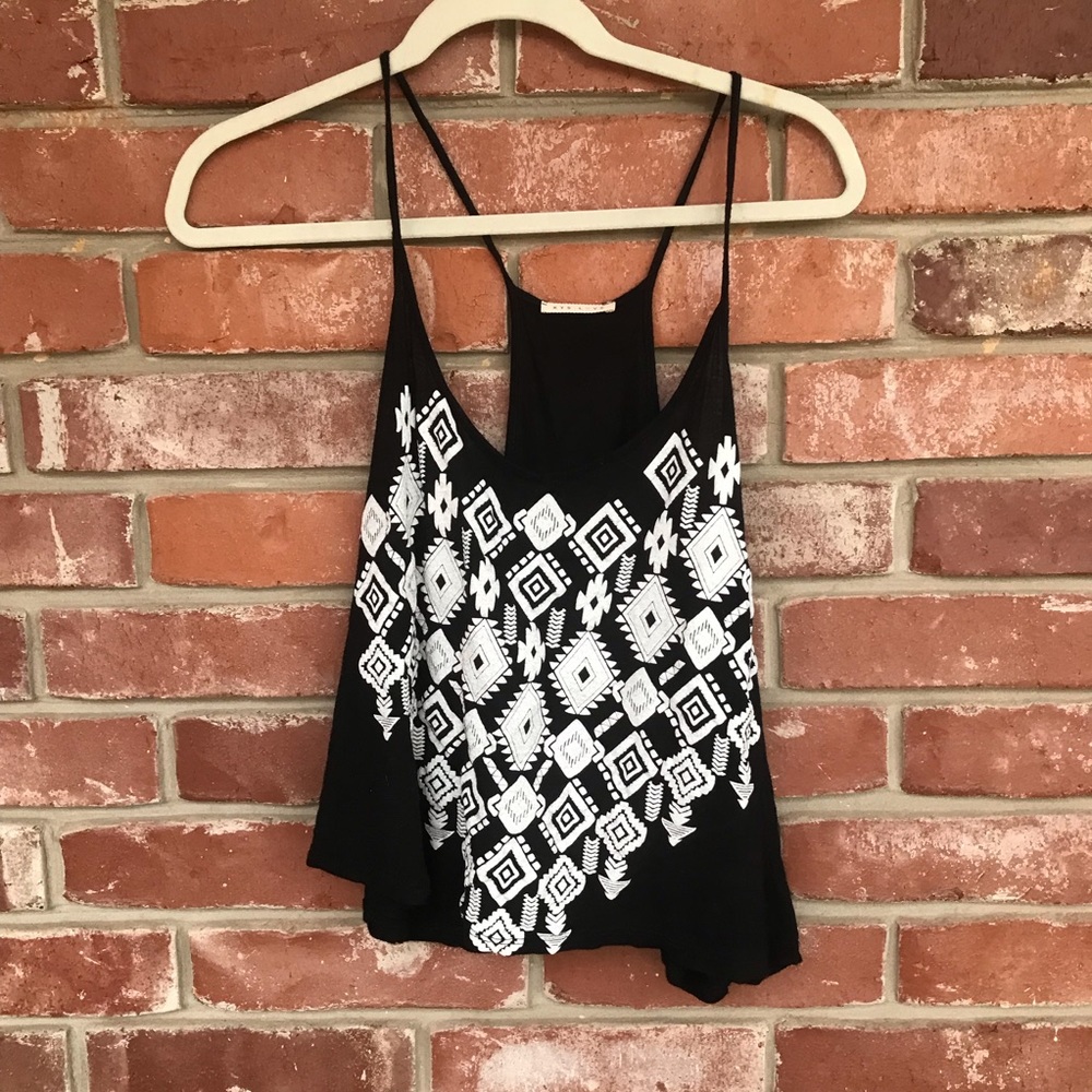 Spaghetti Strap Flowy Print Top